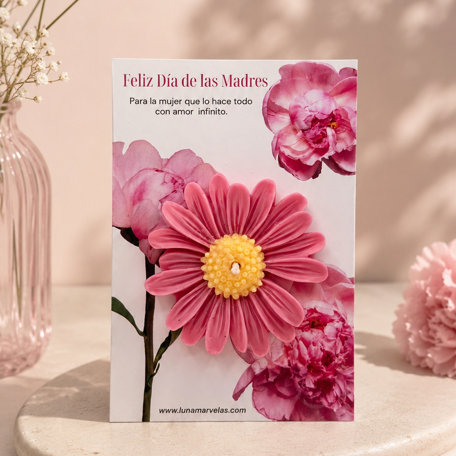 Tarjeta floral madres